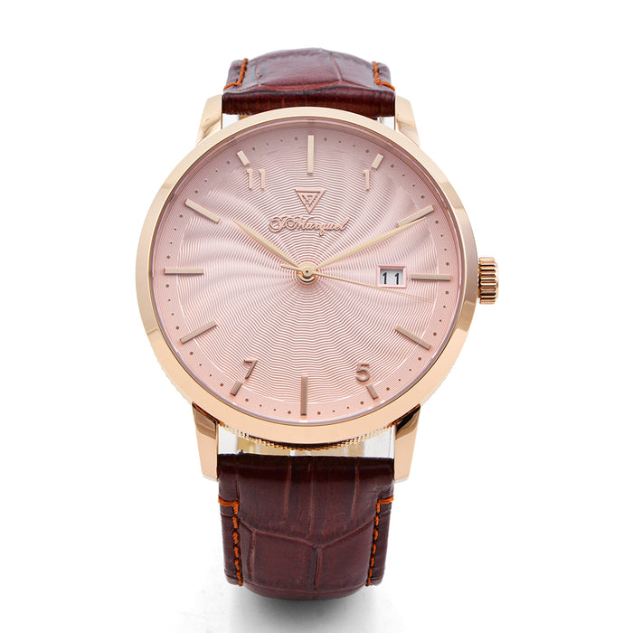 Odyssey: Rosewood Luxe (Rose Gold with Brown Strap)