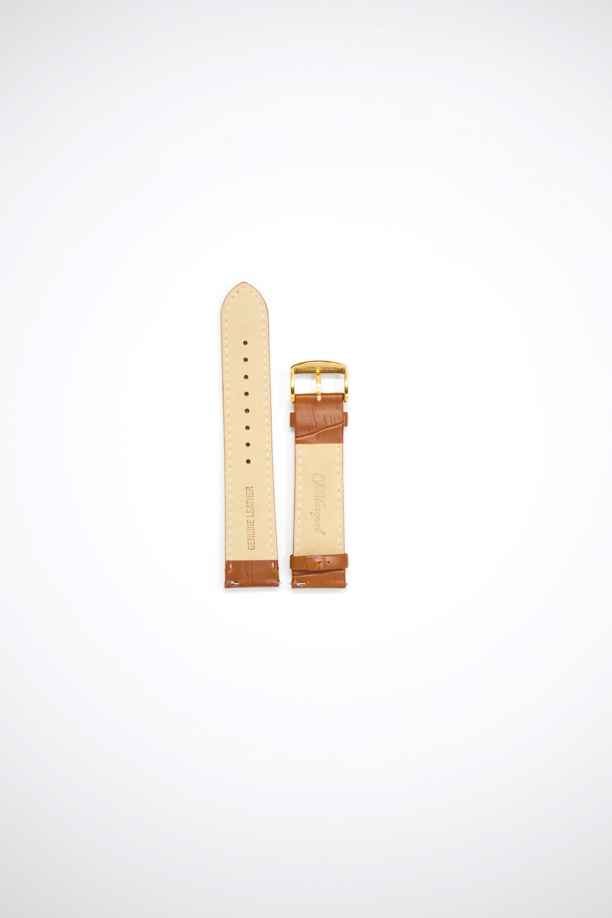Tan Leather Gold Strap