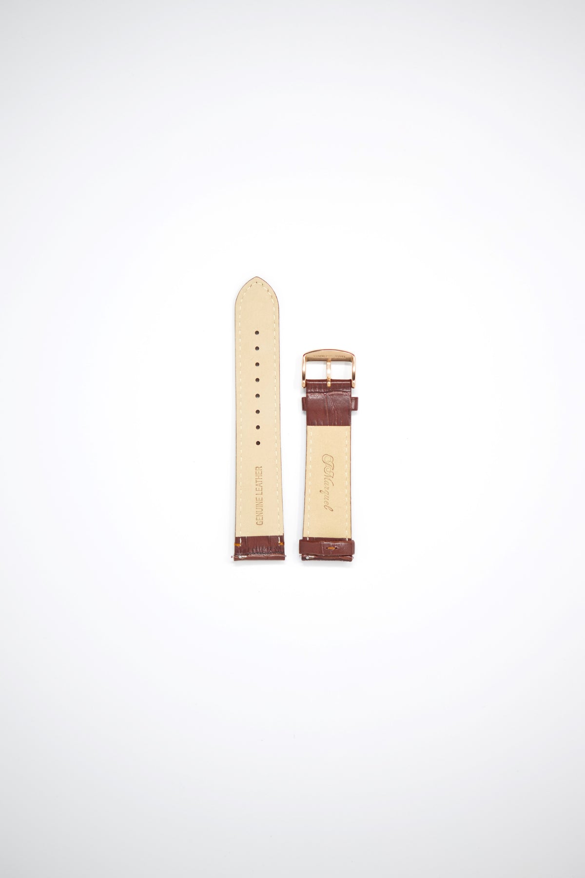 Brown Leather/Rose Gold Strap