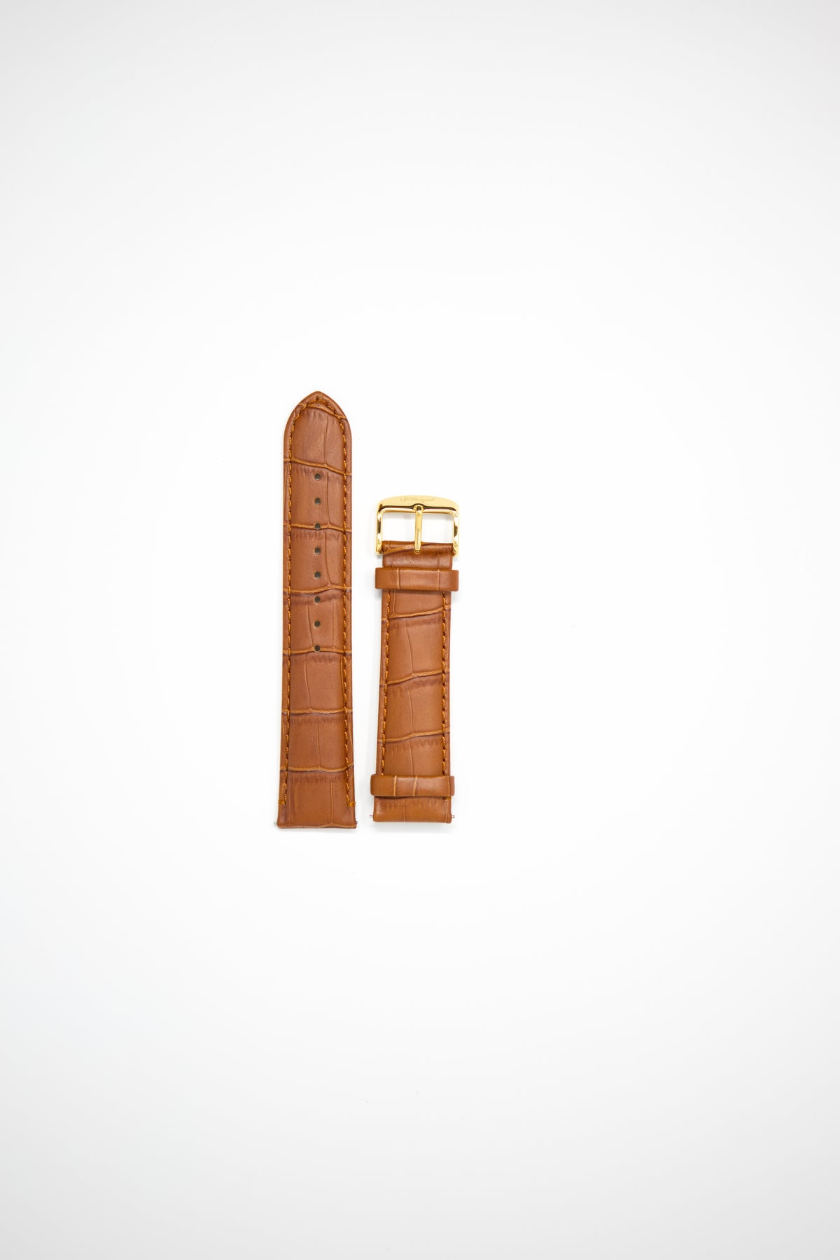 Tan Leather Gold Strap