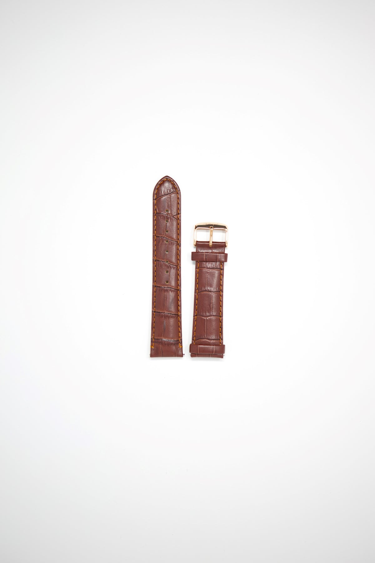 Brown Leather/Rose Gold Strap
