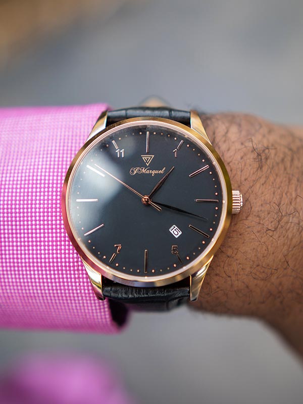 J Marquel Daydream Onyx Prestige watch in black — luxury unisex timepiece