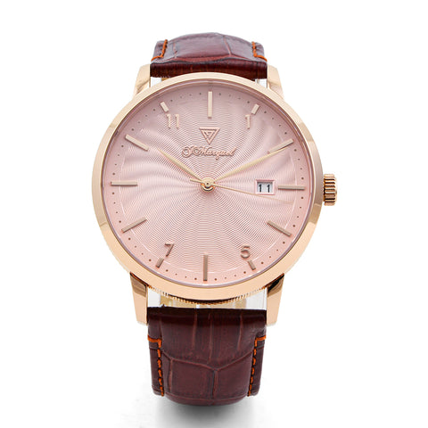 Odyssey: Rosewood Luxe (Rose Gold with Brown Strap)