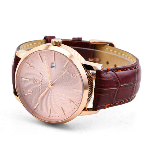 Odyssey: Rosewood Luxe (Rose Gold with Brown Strap)