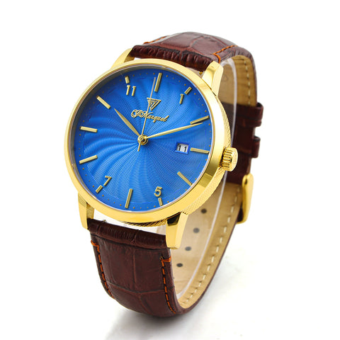 Odyssey: Sapphire Voyage (Blue with Brown Strap)