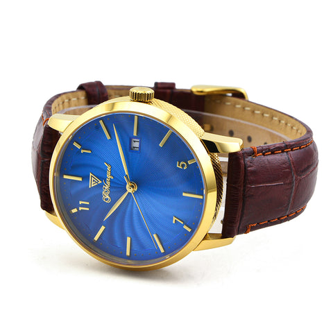 Odyssey: Sapphire Voyage (Blue with Brown Strap)