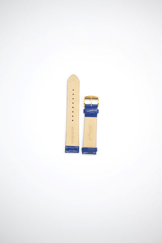Blue Leather Gold Strap