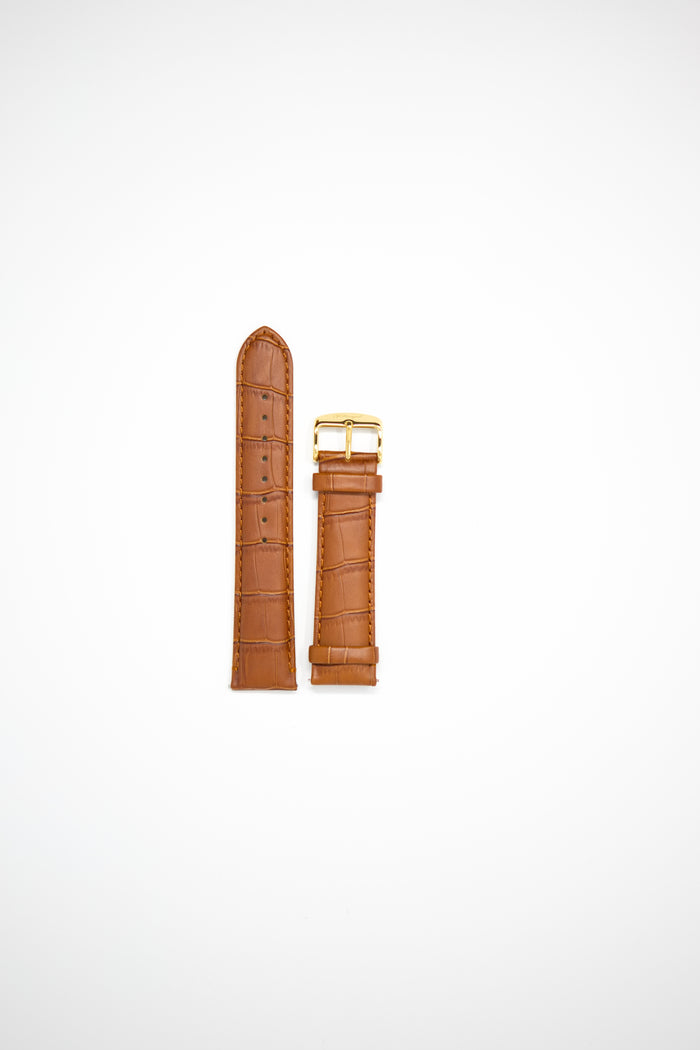 Tan Leather Gold Strap