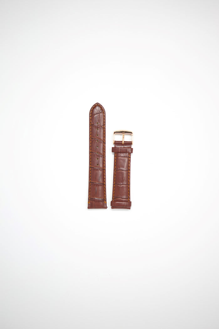 Brown Leather/Rose Gold Strap