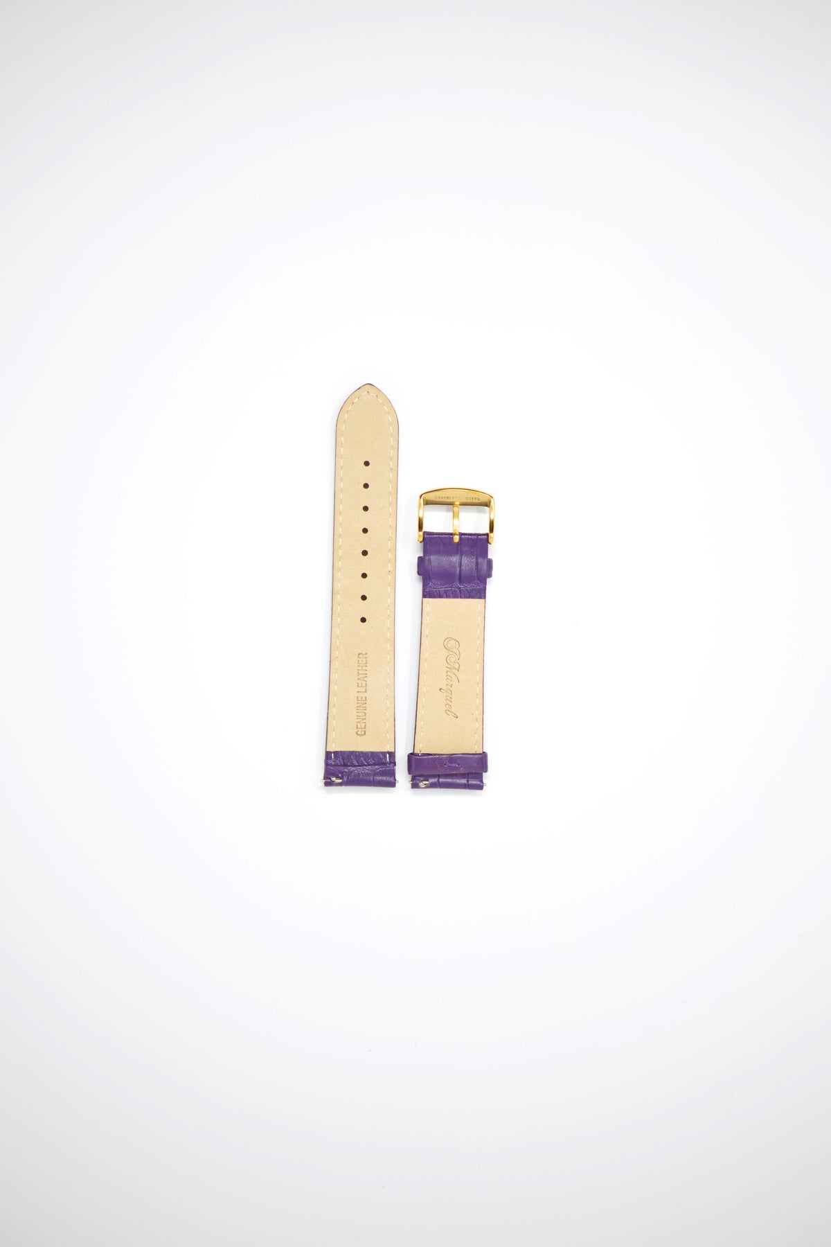 Purple Leather/Gold Strap