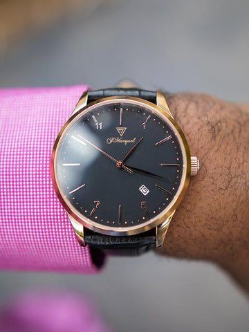 J Marquel Daydream Onyx Prestige watch in black — luxury unisex timepiece